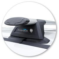 Prorack Silver 2 Bar Aero Through Bar kit to suit Hyundai iLoad 5dr Van (2017 - 2021)