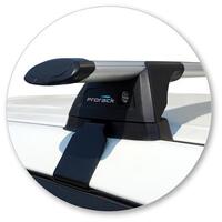 Prorack Black 2 Bar Aero Through Bar kit to suit SsangYong Rhino 4dr Ute (2019 - Current)