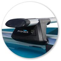 Prorack Silver 2 Bar Aero Through Bar kit to suit Volkswagen T-Cross 5dr SUV (2018 - Current)