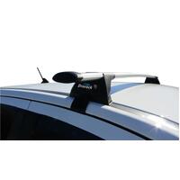 Prorack Silver 2 Bar Aero Through Bar kit to suit Ford Ranger Double Cab 4dr Ute (7/2022 - Current)
