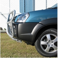 ECB Silver Hammertone Roo Bar to suit Hyundai Tucson 08/04 - 2010