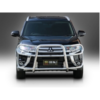 ECB Silver Hammertone Roo Bar to suit Mitsubishi Outlander ZK 01/15 - 10/17