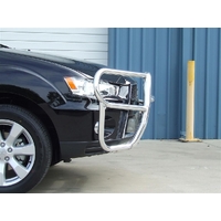 ECB Silver Hammertone Roo Bar to suit Mitsubishi Outlander ZH Excludes RX 10/09 - 10/12