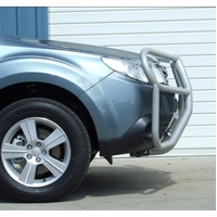 ECB Silver Hammertone Roo Bar to suit Subaru Forester 03/08 - 01/13