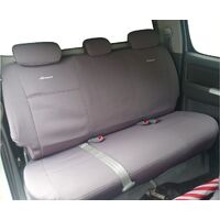 Wetseat Grey Seat Cover Bundle with White Stitching to suit Toyota Hilux N70 09/2009 - 07/2015 Dual Cab (SR5)