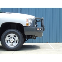 ECB Black Ripple Winch BullBar with Bumper Lights to suit Chevrolet Silverado 2500HD 4X4 2008 - 2010