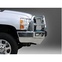 ECB Polished BullBar with Bumper Lights to suit Chevrolet Silverado 2500HD 4X4 2011 - 08/14
