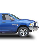 ECB Silver Hammertone BullBar with Bumper Lights to suit Dodge Ram 1500 DS Express 07/18 - Onwards