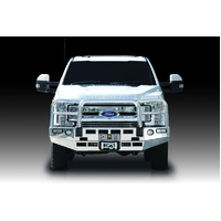 ECB Silver Hammertone Winch BullBar with Bumper Lights to suit Ford F250 Super Duty Ex Limited MY17 - Onwards