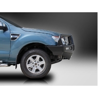 ECB Textura Black Winch BullBar with Bumper Lights to suit Ford Ranger PX 4WD Highrise 10/11 - 06/15