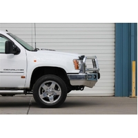 ECB Polished Winch BullBar with Bumper Lights to suit GMC Denali 2500HD 2011 - 2014