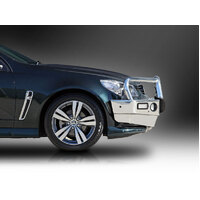 ECB Textura Black BullBar with Bumper Lights to suit Holden Commodore VF SV6 05/13 - 08/15