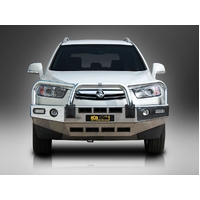 ECB Black Ripple BullBar with Bumper Lights to suit Holden Captiva 7 Series 2 Non Sen Mod 03/11 - 12/15