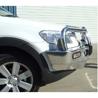 ECB Black Ripple BullBar with Bumper Lights to suit Holden Captiva 7 SX, CX, LX Ex Maxx 09/06 - 02/11