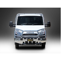 ECB Textura Black BullBar with Bumper Lights to suit Iveco Daily 50C 02/12 - 12/14