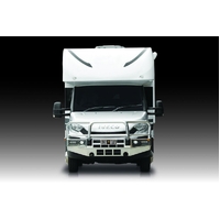 ECB Black Ripple BullBar with Bumper Lights to suit Iveco Daily 70C 02/15 - 01/21