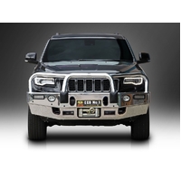 ECB Textura Black Winch BullBar with Bumper Lights to suit Jeep Grand Cherokee MY14 Laredo 06/13 - 03/17
