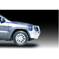 ECB Silver Hammertone BullBar with Bumper Lights to suit Jeep Grand Cherokee Laredo 04/17 - 08/19