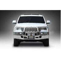 ECB Black Ripple Winch BullBar with Bumper Lights to suit Jeep Grand Cherokee Limited 09/18 - 09/20
