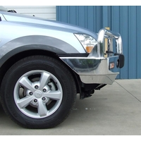 ECB Silver Hammertone BullBar with Bumper Lights to suit Kia Sorento 12/06 - 09/09
