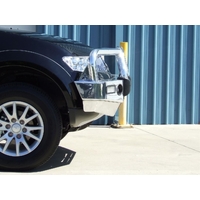 ECB Black Ripple BullBar with Bumper Lights to suit Mitsubishi Challenger PB 01/09 - 06/13