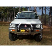 ECB Silver Hammertone BullBar to suit Mitsubishi Triton MK 4WD 11/96 - 06/01