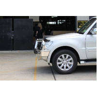 ECB Textura Black BullBar with Bumper Lights to suit Mitsubishi Pajero NS 11/06 - 11/08