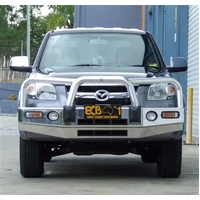 ECB Textura Black BullBar with Bumper Lights to suit Mazda BT-50 2WD/4WD 11/06 - 08/08
