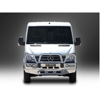 ECB Black Ripple BullBar with Bumper Lights to suit Mercedes-Benz Sprinter 10/13 - 10/18