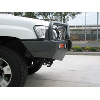 ECB Polished BullBar with Bumper Lights to suit Nissan Patrol GU Y61 3.0LT TD 10/04 - 04/16