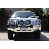 ECB Polished BullBar to suit Nissan Navara D22 4WD (Japan) 10/01 - 09/10