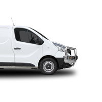ECB Silver Hammertone BullBar with Bumper Lights to suit Renault Trafic 10/18 - 06/22