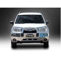 ECB Textura Black BullBar with Bumper Lights to suit Subaru Forester XT Model 02/13 - 12/15
