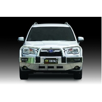ECB Polished BullBar with Bumper Lights to suit Subaru Forester 01/16 - 07/18