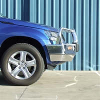 ECB Silver Hammertone BullBar with Bumper Lights to suit Suzuki Grand Vitara Drum Rear BR 08/05 - 07/08