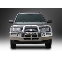 ECB Black Ripple BullBar with Bumper Lights to suit Suzuki Grand Vitara Petrol Mod 08/12 - 12/18