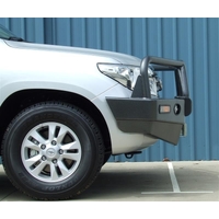 ECB Silver Hammertone Winch BullBar With Bumper Lights to suit Toyota LandCruiser 200 Series GXL 11/07 - 01/12