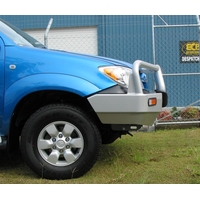 ECB Silver Hammertone Winch BullBar to suit Toyota HiLux 4WD 03/05 - 07/11