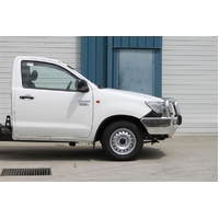 ECB Silver Hammertone BullBar With Bumper Lights to suit Toyota HiLux 4WD 09/11 - 06/15