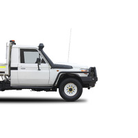 ECB Textura Black BullBar Compatible with Side Step Rail to suit Toyota LandCruiser 79 Series Single Cab 11/16 - Onwards