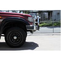 ECB Black Ripple BullBar Winch Compatible to suit Toyota LandCruiser 80 Series 05/90 - 03/98