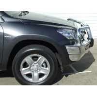 ECB Silver Hammertone BullBar with Bumper Lights to suit Toyota Rav4 10/08 - 11/12