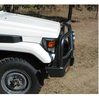 ECB Black Ripple BullBar Winch Compatible to suit Toyota LandCruiser 79 Series Until - 02/07