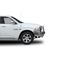 ECB Silver Hammertone BullBar with Bumper Lights to suit Dodge Ram 1500 DS Laramie 07/18 - Onwards