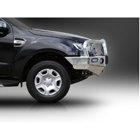 ECB Textura Black Winch BullBar with Bumper Lights to suit Ford Ranger PX MKII 2WD Highrise 07/15 - 08/18