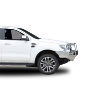 ECB Black Ripple BullBar with Bumper Lights to suit Ford Everest UA II MY19 Titanium 09/18 - 05/22