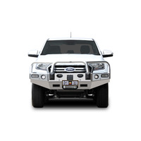 ECB Textura Black Winch BullBar with Bumper Lights to suit Ford Ranger PX MKIII 4WD Highrise 09/18 - 04/22