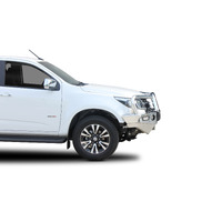 ECB Silver Hammertone Winch BullBar with Bumper Lights to suit Holden Colorado LS-LT-LTZ 07/16 - 12/20