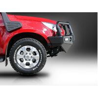 ECB Silver Hammertone Winch BullBar with Bumper Lights to suit Holden Colorado DX to LTZ 06/12 - 06/16