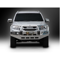ECB Textura Black BullBar with Bumper Lights to suit Isuzu MU-X 11/13 - 01/17